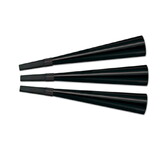 Beistle 88092-BK Pkgd Foil Horns, black, 9"