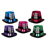 Beistle 88264-25 Entertainer Hi-Hats, asstd colors w/black; one size fits most