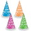 Beistle 88328-25 Happy New Year Party Hats, asstd colors; one size fits most; elastic attached, 12"