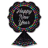 Beistle 88502 3-D Happy New Year Centerpiece, glitter print; assembly required, 12½