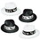 Beistle 88649-25 Chicago Swing Fedoras, asstd black & white; plastic-backed velour; one size fits most