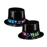 Beistle 88904-25 Neon Party Topper, black; one size fits most