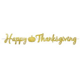 Beistle 90013 Foil Happy Thanksgiving Streamer, foil 2 sides; assembly required, 6½