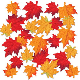 Beistle 90014 Deluxe Fabric Autumn Leaves, 3&#189;" & 4&#190;"