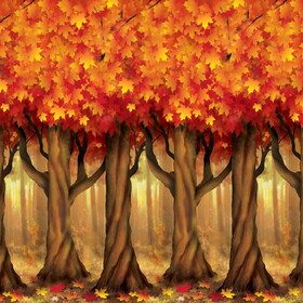 Beistle 90022 Fall Trees Backdrop, insta-theme, 4' x 30'