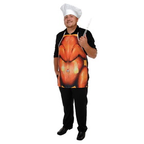 Beistle 90034 Thanksgiving Fabric Novelty Apron, one size fits most