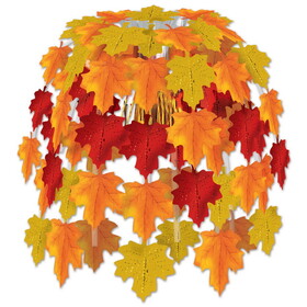 Beistle 90440 Leaves Of Autumn Cascade, combination metallic & boardstock, 24"