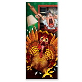 Beistle 90511 Wild Turkey Door Cover, all-weather, 6' x 30