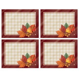 Beistle 90581 Plastic Fall Placemats, 10