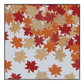 Beistle 90630 Fanci-Fetti Autumn Leaves, copper, gold, red