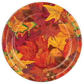 Beistle 90809 Fall Leaf Plates, 9"