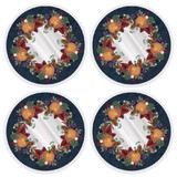 Beistle 90925 Plastic Fall Thanksgiving Placemats, round, 13
