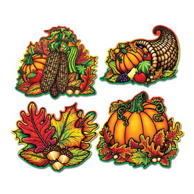 Beistle 99111 Autumn Splendor Cutouts, prtd 2 sides, 14&#188;"-15&#190;"