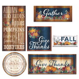 Beistle 99139 Foil Fall Thanksgiving Cutouts, foil 1 side/prtd 2 sides, 7