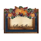 Beistle 99157 Fall Thanksgiving Table Cards, prtd front & back, 3½