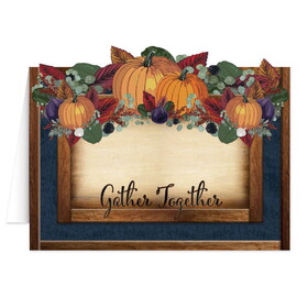 Beistle 99157 Fall Thanksgiving Table Cards, prtd front & back, 3&#189;" x 4&#188;"