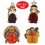 Beistle 99711 Thanksgiving Mini Centerpieces, 4&#189;"-6&#188;", Price/4/Package