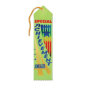 Beistle AR009 Special Achievement Award Ribbon, 2" x 8"