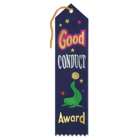 Beistle AR016 Good Conduct Award Ribbon, 2" x 8"