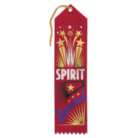 Beistle AR020 Spirit Award Ribbon, 2" x 8"