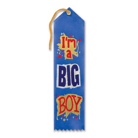 Beistle AR038 I'm A Big Boy Award Ribbon, 2" x 8"