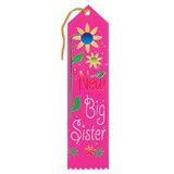 Beistle AR079 New Big Sister Award Ribbon, 2