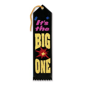 Beistle AR108 It's The Big One Award Ribbon, 2" x 8"