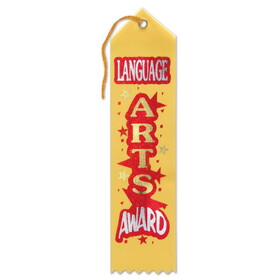 Beistle AR157 Language Arts Award Ribbon, 2" x 8"
