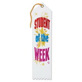 Beistle AR165 Student Of The Week Award Ribbon, 2
