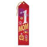 Beistle AR215 #1 Mom Award Ribbon, 2