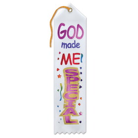 Beistle AR802 God Made Me Special Ribbon, 2" x 8"