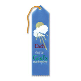 Beistle AR816 Each Day Is God's Masterpiece Ribbon, 2" x 8"