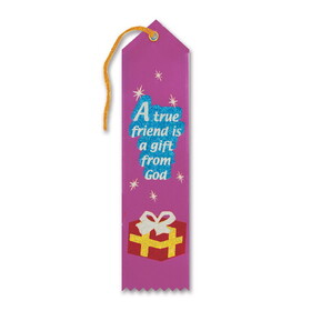 Beistle AR824 A True Friend Is A Gift From God Ribbon, 2" x 8"