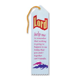Beistle AR828 Lord Help Me To Remember Ribbon, 2" x 8"