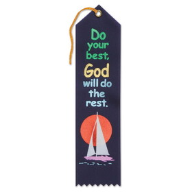 Beistle AR831 Do Your Best God Will Do The Rest Ribbon, 2" x 8"