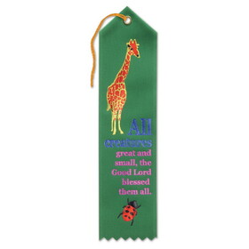 Beistle AR835 All Creatures Great And Small Ribbon, 2" x 8"