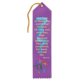 Beistle AR847 For God So Loved The World Ribbon, 2" x 8"