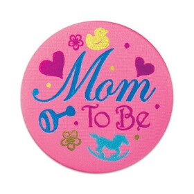 Beistle BN036 Mom To Be Satin Button, 2"