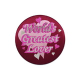 Beistle BN060 World's Greatest Lover Satin Button, 2