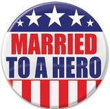 Beistle BT007 Married To A Hero Button, 2