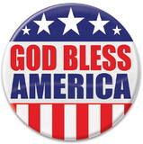 Beistle BT013 God Bless America Button, 2