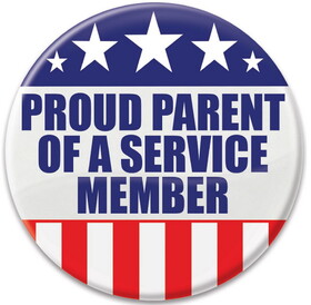Beistle BT015 Proud Parent Of A Service Member Button, 2"