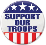 Beistle BT016 Support Our Troops Button, 2