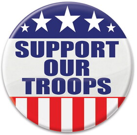 Beistle BT016 Support Our Troops Button, 2"