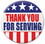 Beistle BT019 Thank You For Serving Button, 2"