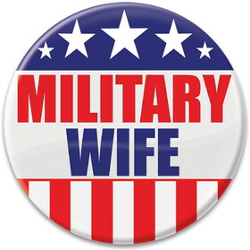 Beistle BT020 Military Wife Button, 2"