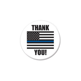 Beistle BT024 Thank You! Law Enforcement Button, 2"