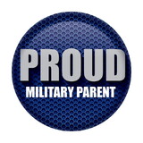 Beistle BT035 Proud Military Parent Button, 2