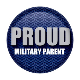 Beistle BT035 Proud Military Parent Button, 2"