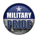 Beistle BT039 Military Pride Button, 2